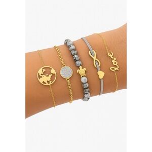 Bracelet Infinity & Earth Set, NWT